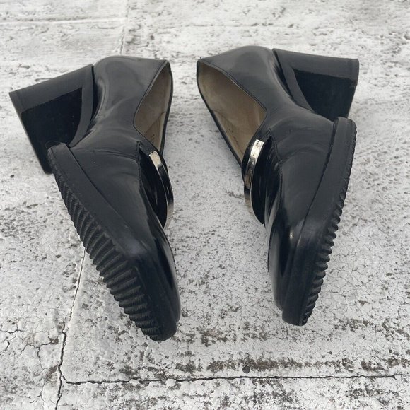 Gucci Women Shoes Black Leather Vintage Pull On Shoes Made In Italy Size 35.5C - Picture 9 of 12